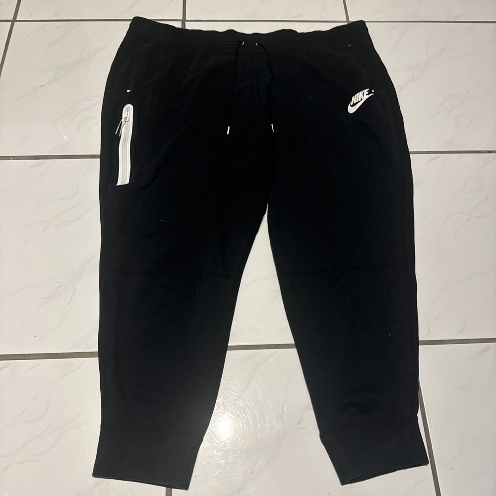 Nike Tech Fleece Pants Womens 3X Black Joggers Zip Pocket Plus Size AQ9428-011